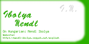 ibolya mendl business card